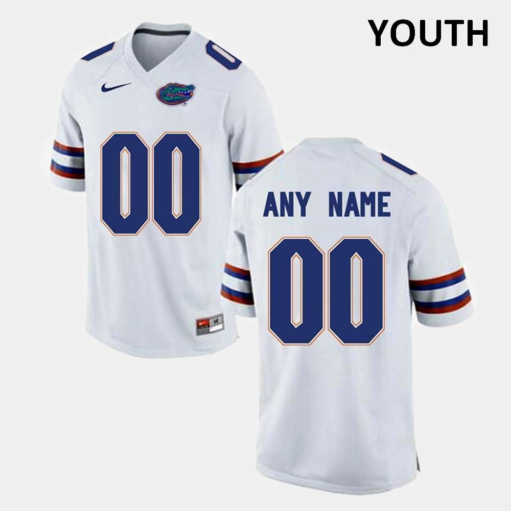 NCAA Florida Gators Customize Youth #00 Nike White Limited Stitched Authentic College Football Jersey SHN4864PI